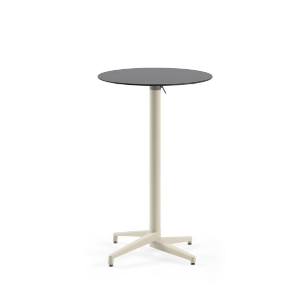Compact Katlanır Bahçe Rastoran Bar Masası Ø77 Antrasit Bej