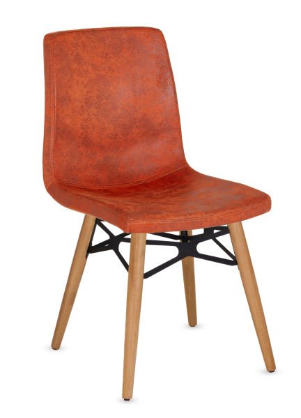 Norm Modern Deri Salon Sandalyesi - Ergonomik, Kaliteli Deri Döşeme, Kayın Ağaç Ayaklı, Şık ve Sağlam Oturma Sandalyesi - Mutfak, Yemek Odası, Cafe, Restaurant ve Otel İçin İdeal