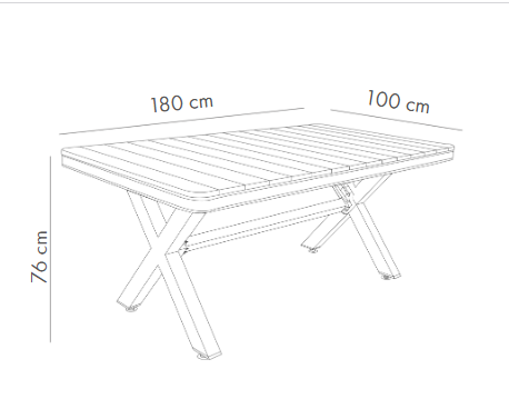 8 Kişilik Beyaz Dış Mekan Masa Sandalye Seti 100x180