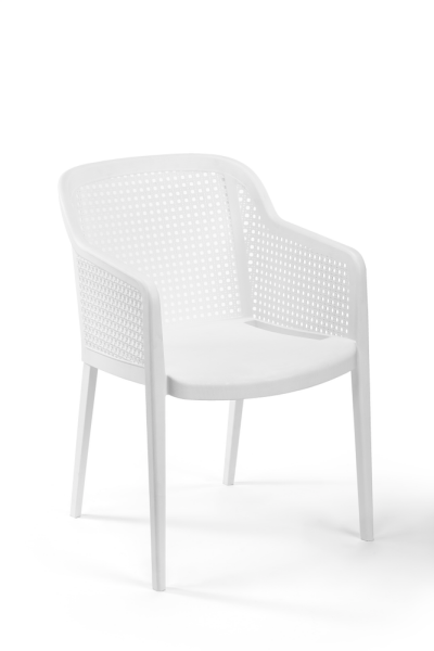 8 Kişilik Beyaz Dış Mekan Masa Sandalye Seti 100x180