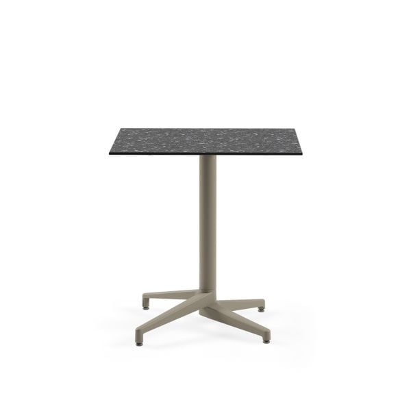 Terrazzo Compact Laminat Paslanmaz Bahçe Masası 77x77.cm