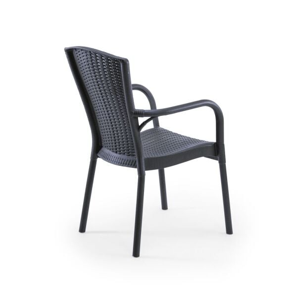 Antrasit Bahçe Masa Sandalye 8 Kişilik 100x180 Dış Mekan