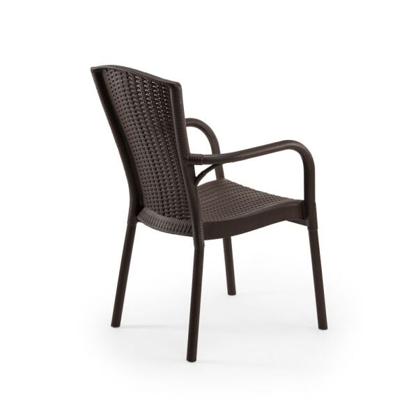 Wenge Bahçe Masa Sandalye Takımı 8 Kişilik 100x180 Dış Mekan