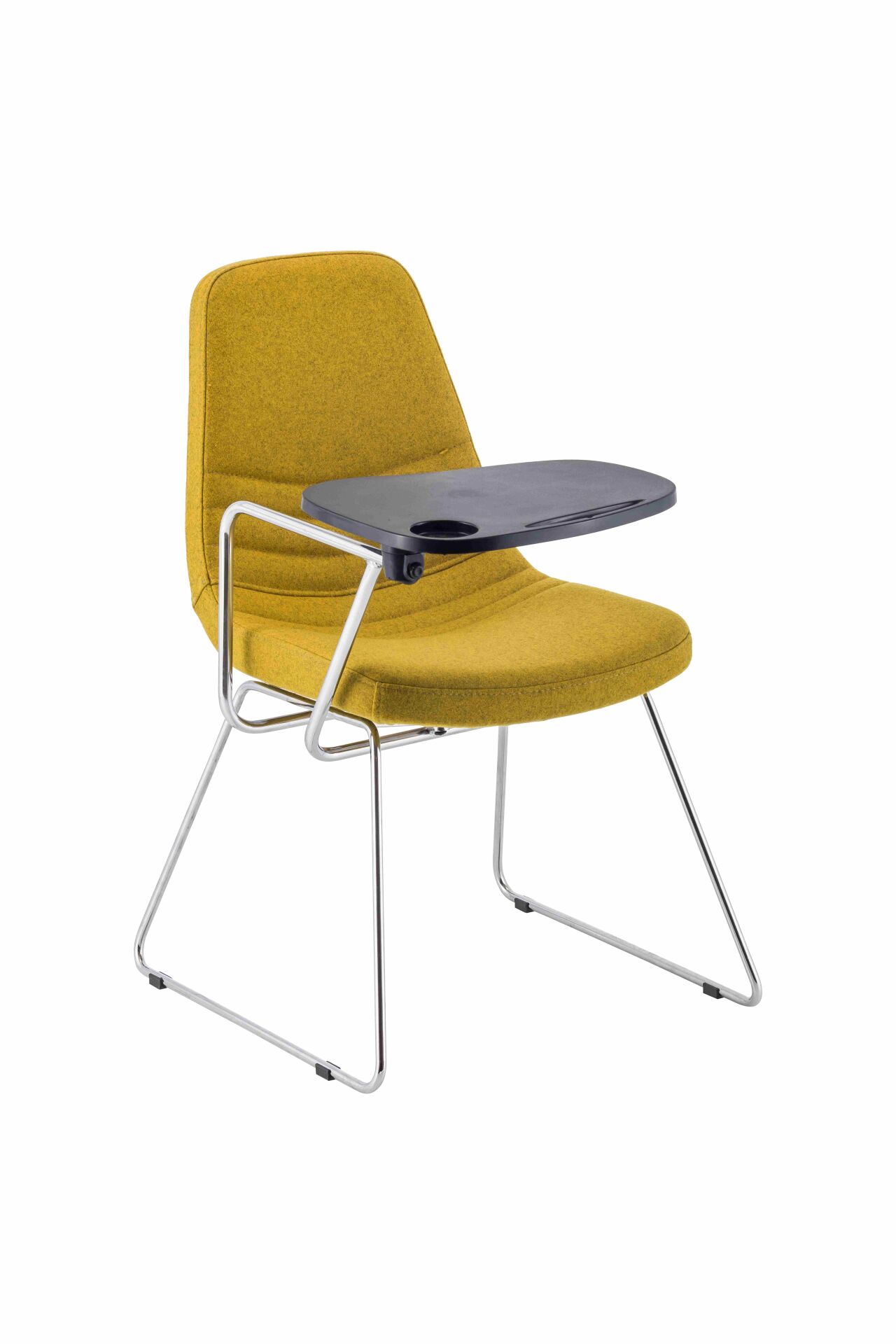Parker Yeşil Kaşe Katlanır Yazı Tablalı Konferans Sandalyesi