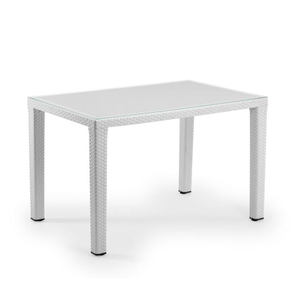 Beyaz 120x80 Plastik Bahçe Masa Sandalye Takımı