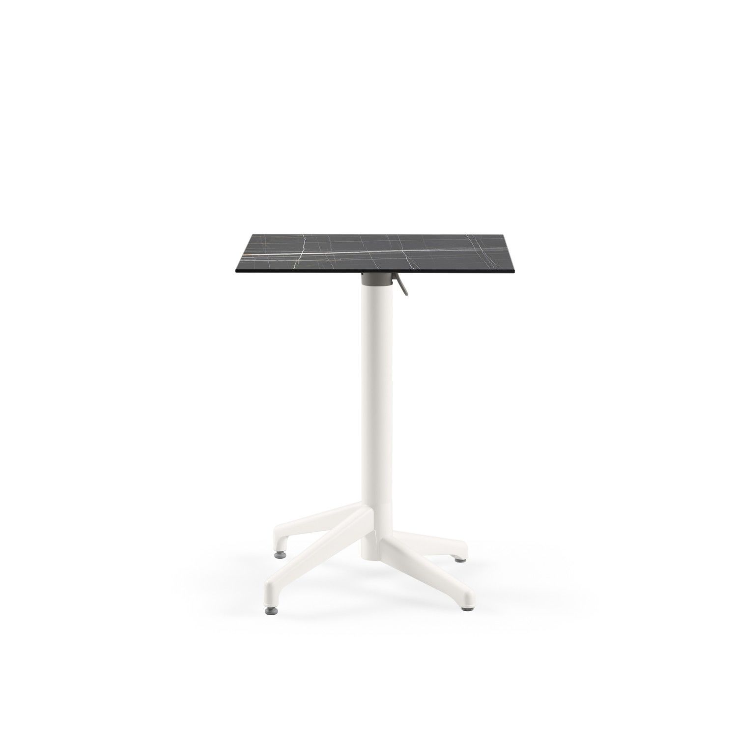 Siyah Mermer Compact Katlanabilir Restoran Masası 60x60