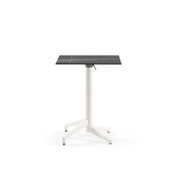 Siyah Mermer Compact Katlanabilir Restoran Masası 60x60