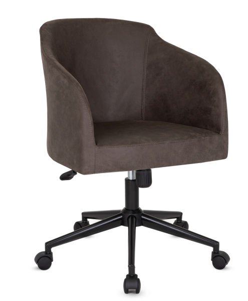 Poly Kumaş Ofis Çalışma Koltuğu - Yükseklik Ayarlı, Metal Siyah Yıldız Ayaklı, Ergonomik ve Şık Ofis Koltuğu - Sekreter, Personel ve Ev Ofisi İçin Uygun