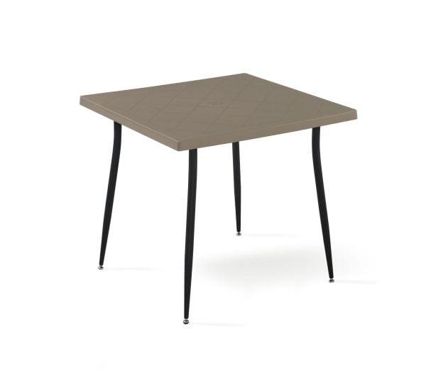 Kum Beji Üst Tabla Metal Siyah Ayak Bahçe Masası İç ve Dış Mekan Kullanımı İçin Şık Çözüm
