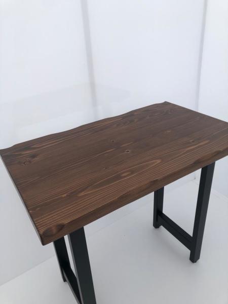Ceviz Rengi Göknar Kütük Bar Masası 60x100x105 cm
