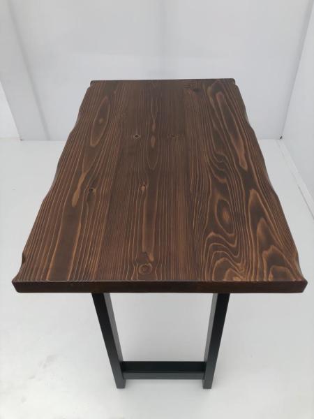 Ceviz Rengi Göknar Kütük Bar Masası 60x100x105 cm