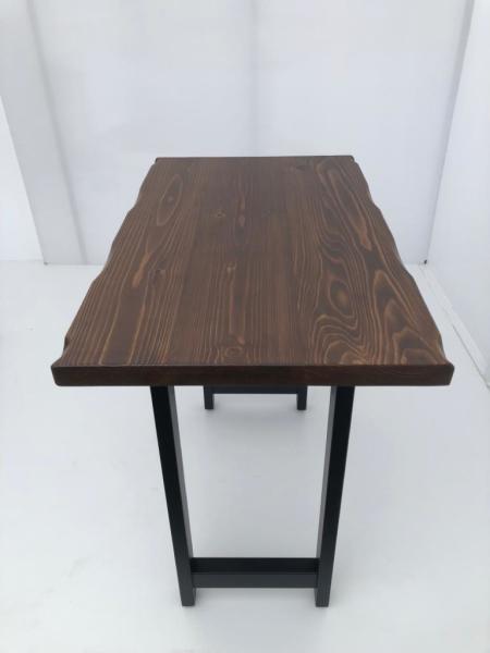 Ceviz Rengi Göknar Kütük Bar Masası 60x100x105 cm