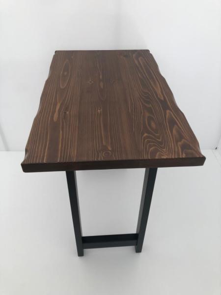 Ceviz Rengi Göknar Kütük Bar Masası 60x100x105 cm