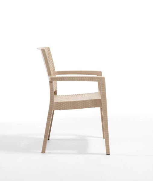Kapuçino Rattan Plastik Bahçe Sandalyesi