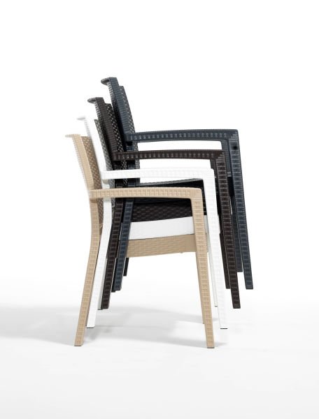 Kapuçino Rattan Plastik Bahçe Sandalyesi