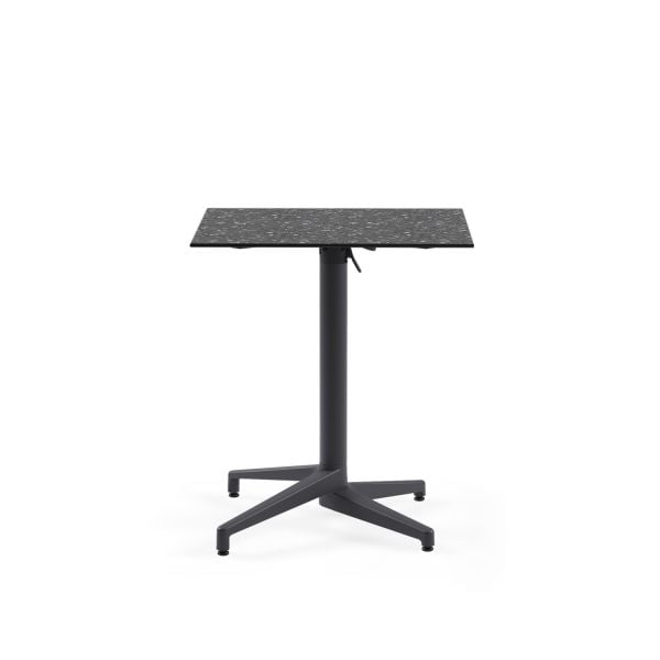 Siyah Terrazzo Compact Katlanır Bahçe Masası 69x69