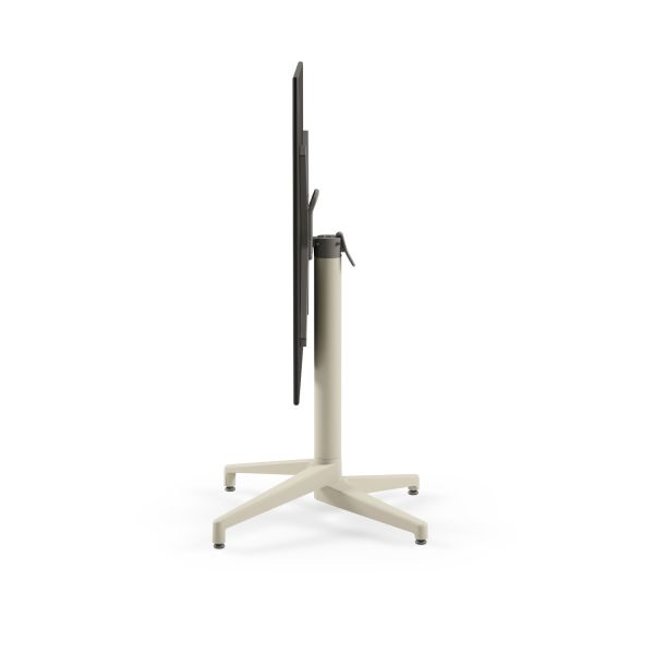 Bej Ayak Terrazzo Compact Katlanır Balkon Masası 69x69 cm