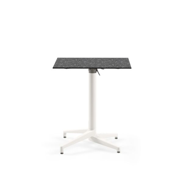 Siyah Terrazzo Compact Katlanabilir Balkon Masası 69x69
