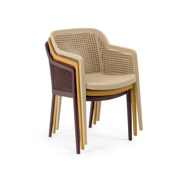 Beyaz 110cm Yuvarlak Bahçe Masa Sandalye Takımı 4 Kişilik