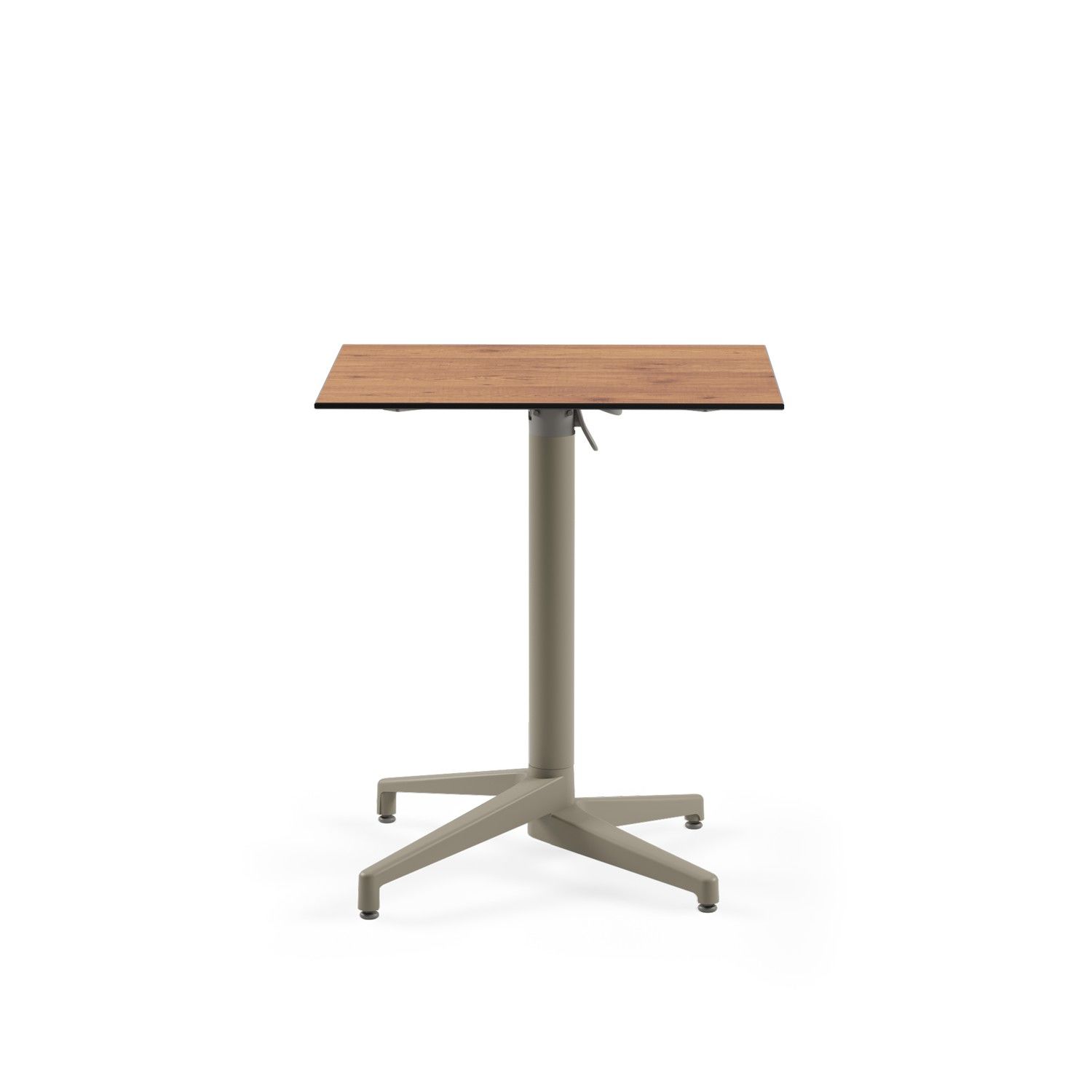 Novecento Ahşap Desenli Katlanır Compact Cafe Masa 69x69 cm