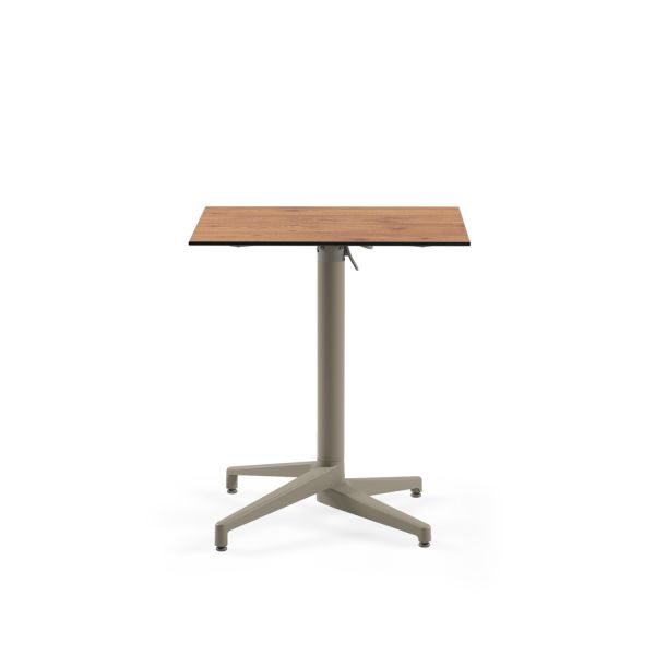 Novecento Ahşap Desenli Katlanır Compact Cafe Masa 69x69 cm