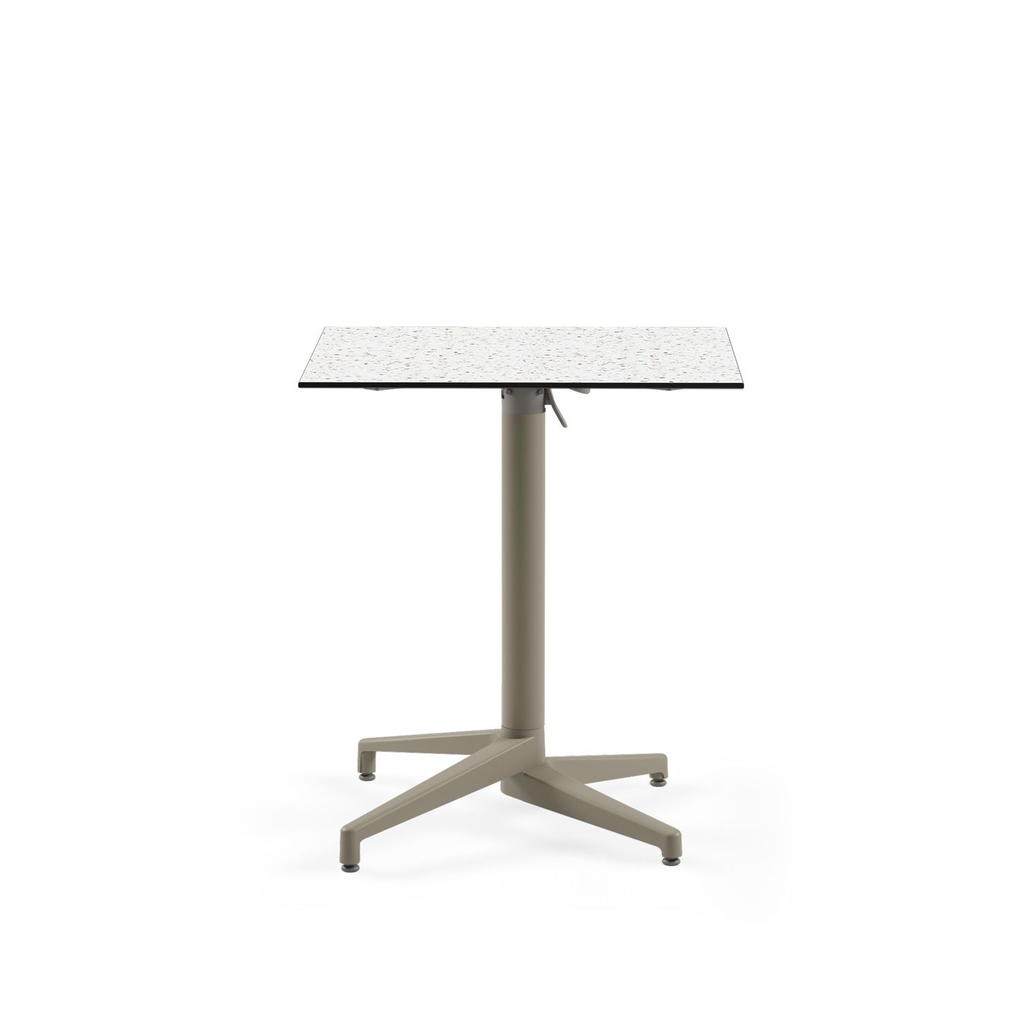 Terrazzo Katlanabilir Compact Paslanmaz Otel Masası 69x69 cm