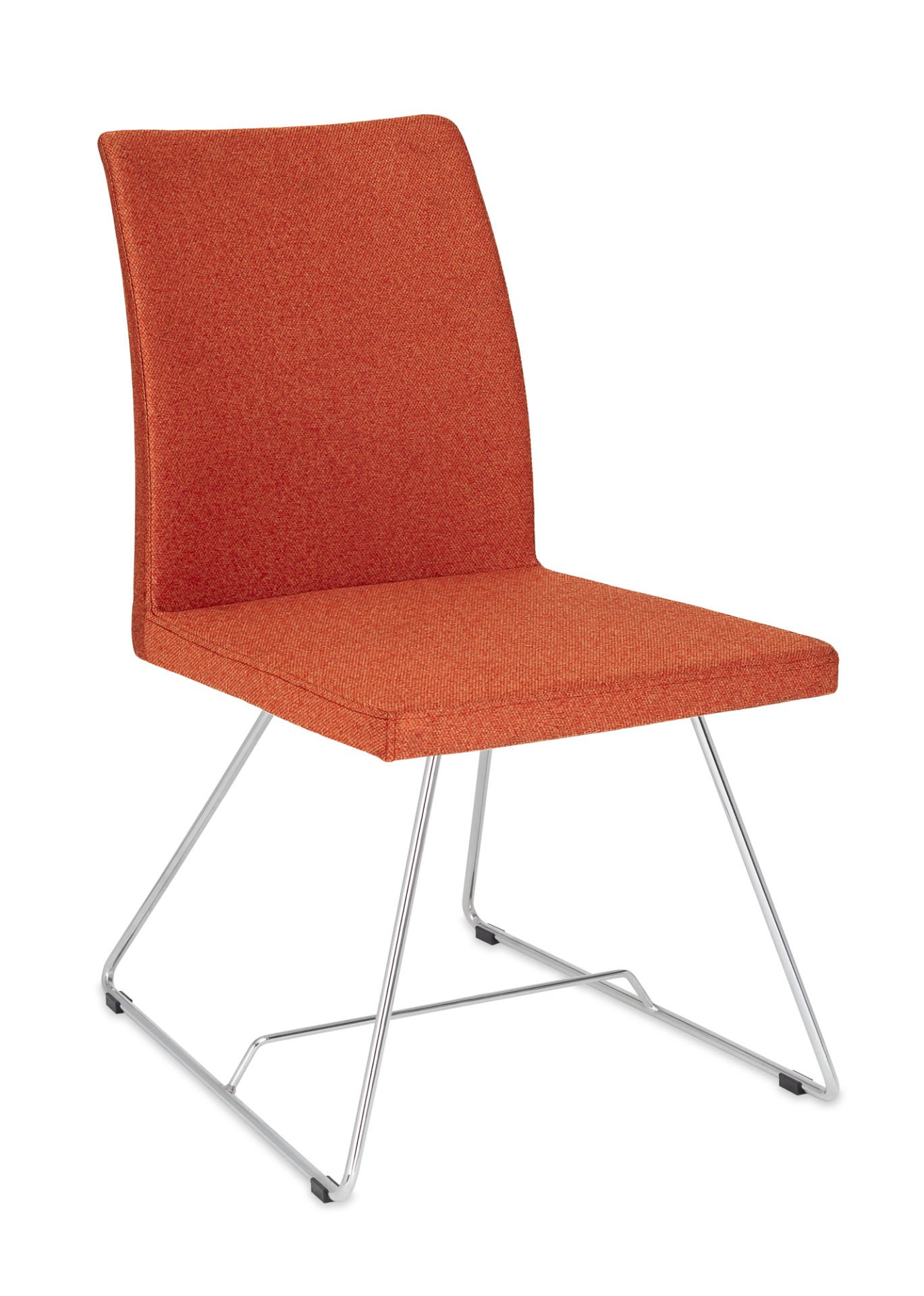 YONCA Modern Ofis Lobi Sandalyesi - Ergonomik, Krom Tel Ayaklı, Silinebilir Kumaş Döşemeli, Çok Amaçlı Bekleme Sandalyesi