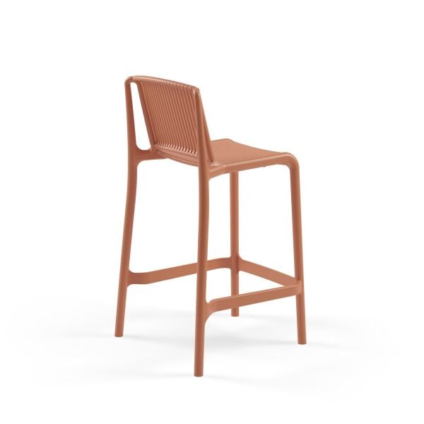 Terrakota Cafe Bar Sandalyesi 65 cm İç Dış Mekan Bahçe