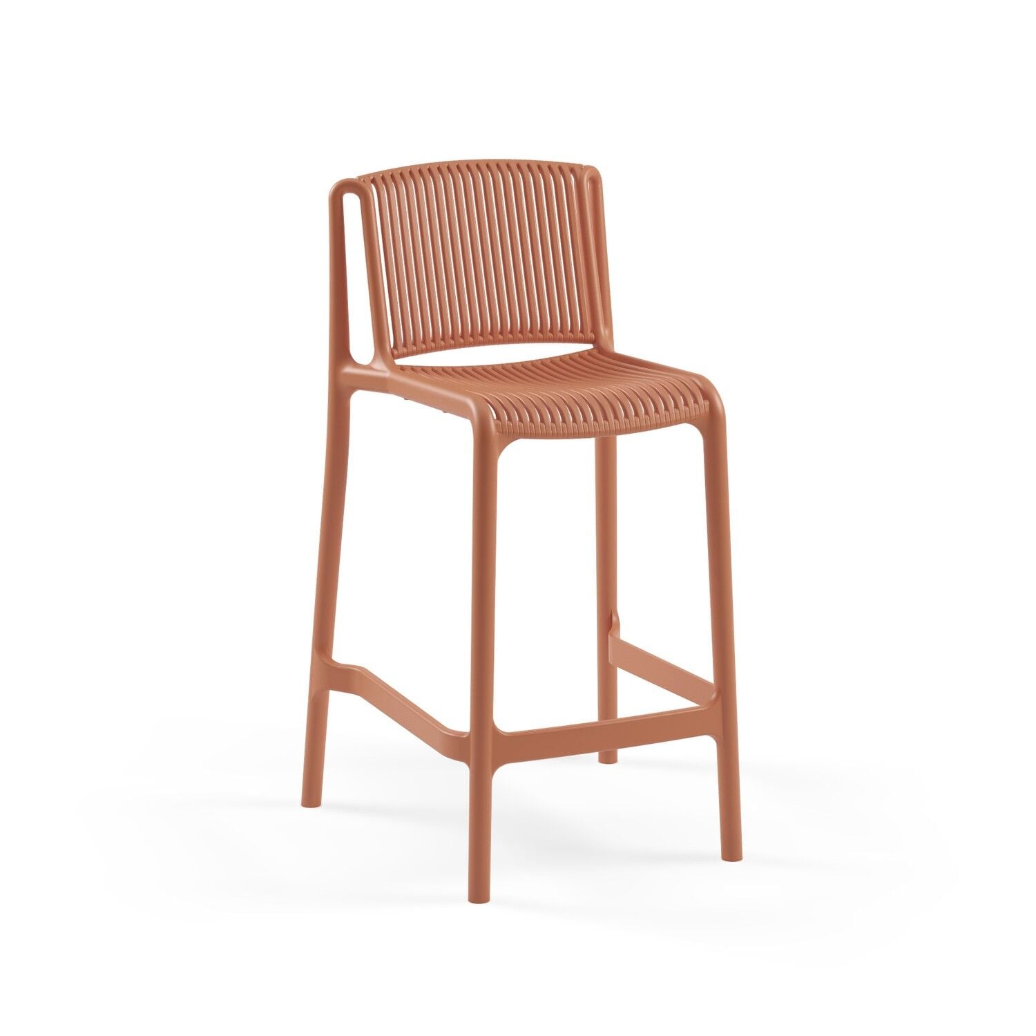 Terrakota Cafe Bar Sandalyesi 65 cm İç Dış Mekan Bahçe