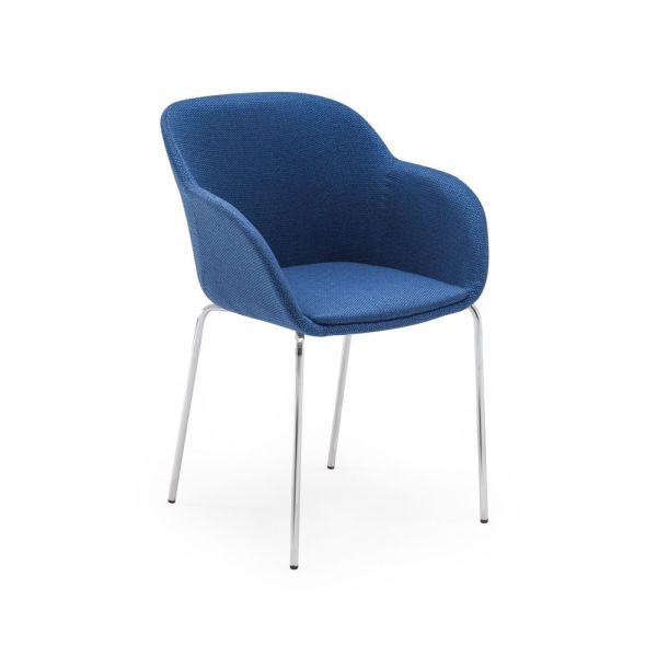 Modern Metal Krom Ayak Mavi Küçük Otel Koltuk Fiyatları