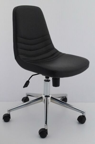 Parker Siyah Deri Ofis Çalışma Sandalyesi Ergonomik
