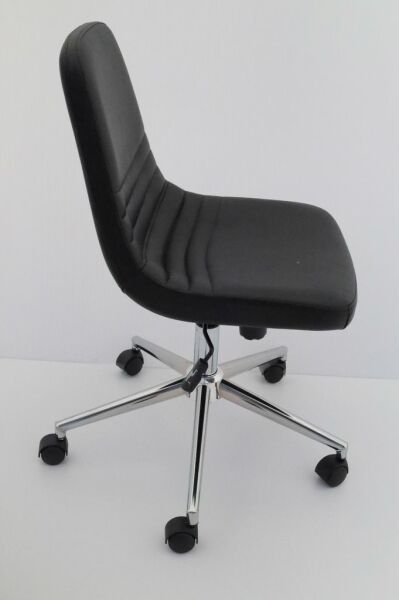 Parker Siyah Deri Ofis Çalışma Sandalyesi Ergonomik
