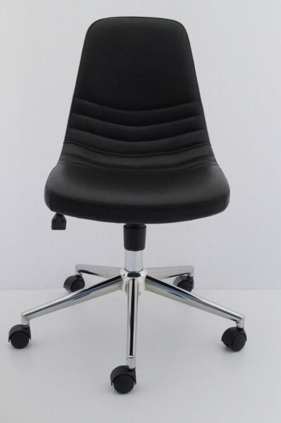 Parker Siyah Deri Ofis Çalışma Sandalyesi Ergonomik
