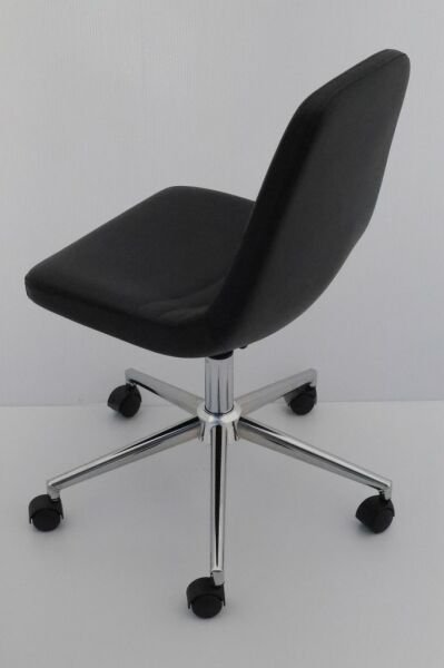 Parker Siyah Deri Ofis Çalışma Sandalyesi Ergonomik