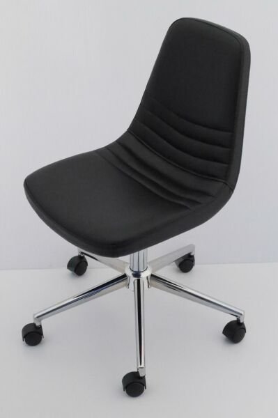 Parker Siyah Deri Ofis Çalışma Sandalyesi Ergonomik