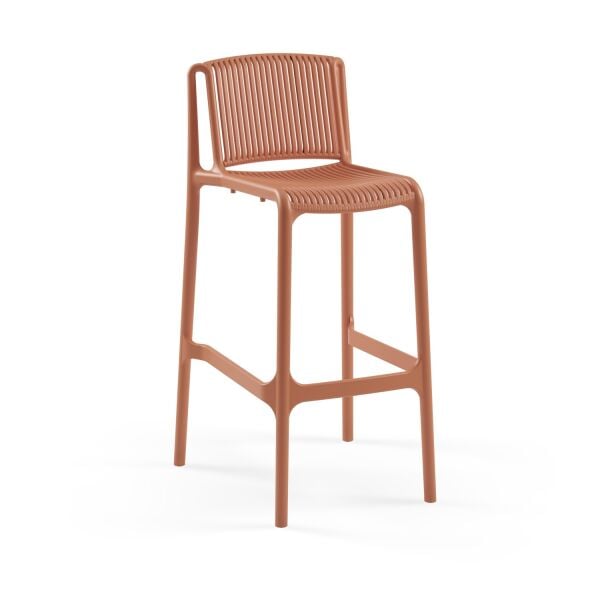 Terrakota Bahçe Bar Sandalyesi 75 cm İstiflenebilir