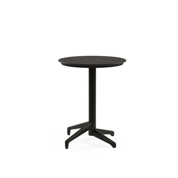 Siyah 60 cm Yuvarlak 2 Kişilik Bahçe Masa Sandalye Takımı
