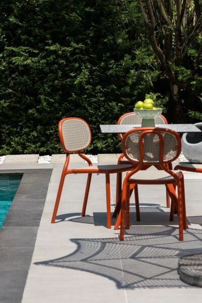 Compact Bahçe Masa Sandalye Takımı Terrakota Bej 4 Kişilik