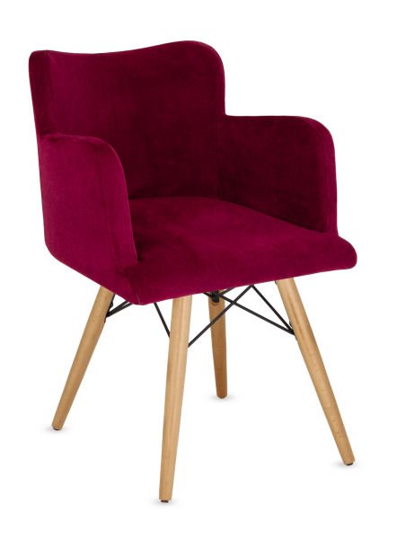 Rare Ahşap Ayaklı Mor Kumaş Restaurant Koltuğu | Silinebilir Kumaş, Kayın Ağacı, Konik Ayaklar, Mutfak, Otel ve Kafe Koltuğu