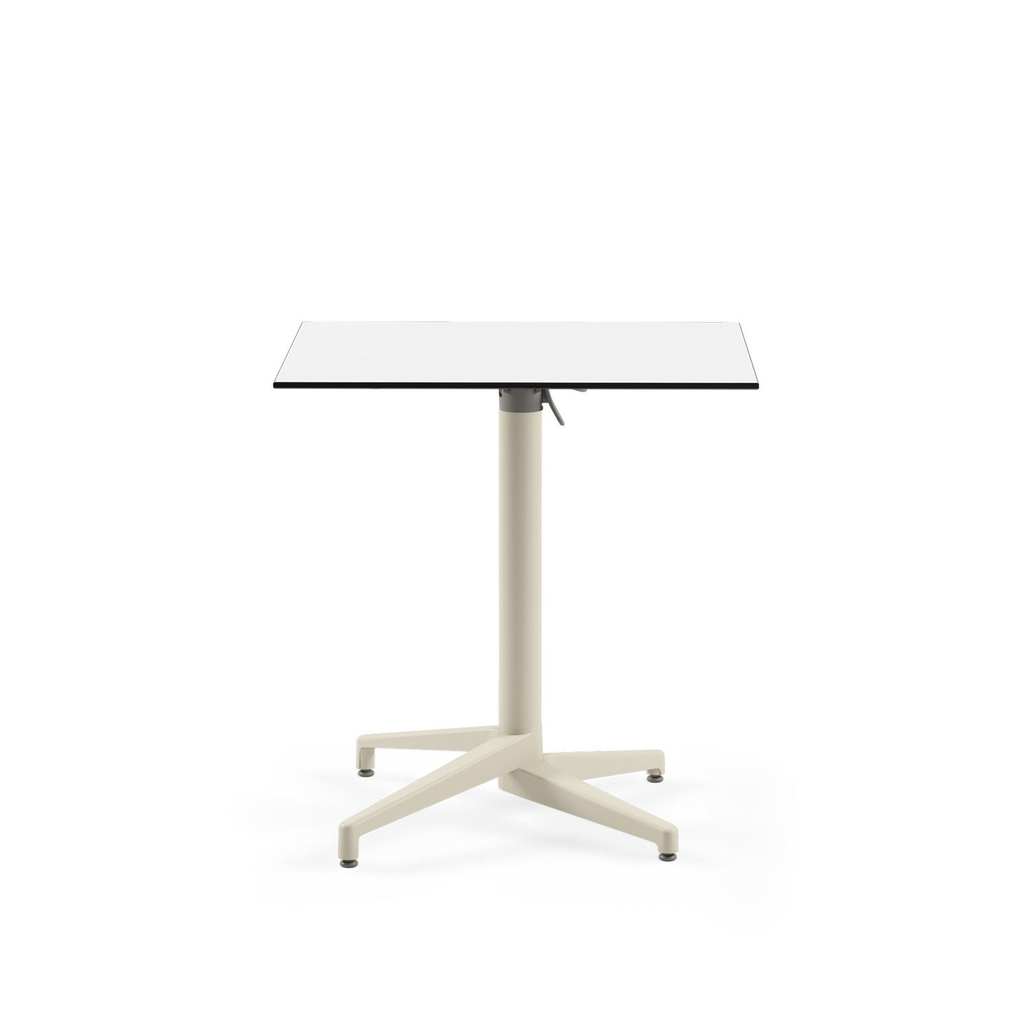 Katlanır Beyaz Compact Paslanmaz Restaurant Masası 77x77