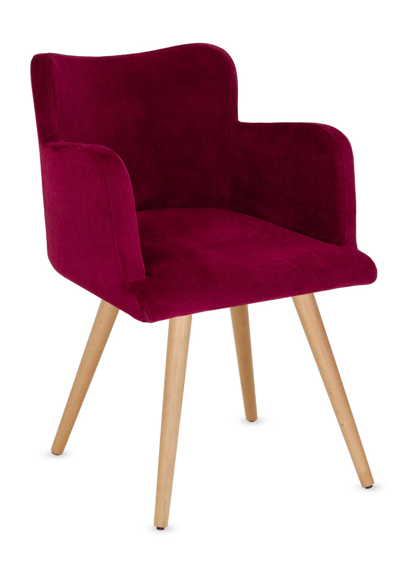 Rare Ahşap Ayak Mor Kumaş Mutfak Sandalyesi | Silinebilir Kumaş, Kayın Ağacı Konik Ayaklar, Modern Yemek Koltuğu, Kafe Restoran Otel Koltuğu