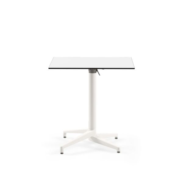 Beyaz Compact Katlanır Paslanmaz Bahçe Masası 77x77 cm
