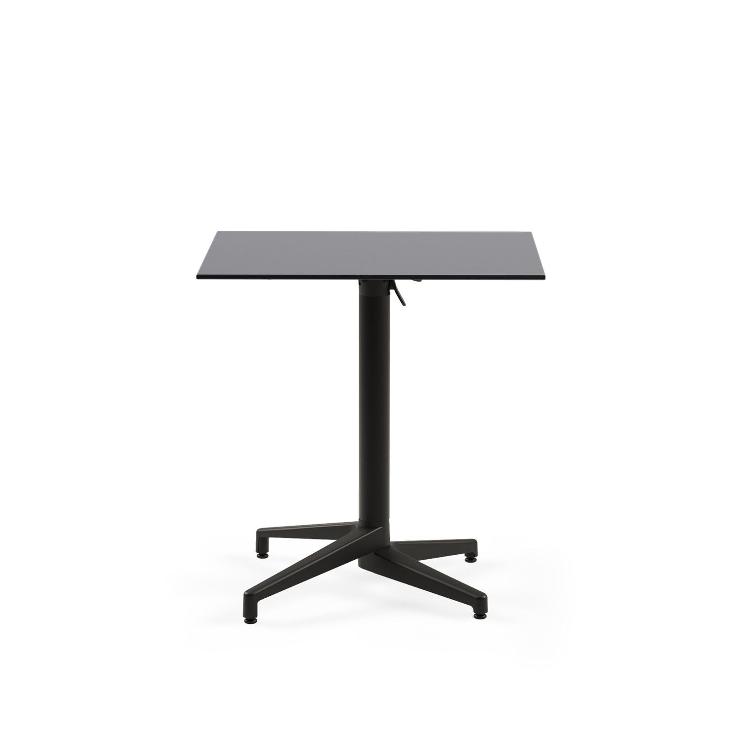 Antrasit Compact Katlanır Paslanmaz Otel Masası 77x77 cm