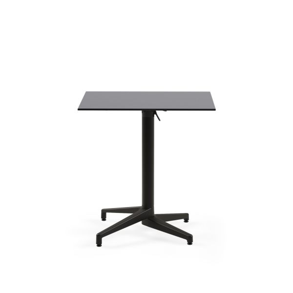 Antrasit Compact Katlanır Paslanmaz Otel Masası 77x77 cm