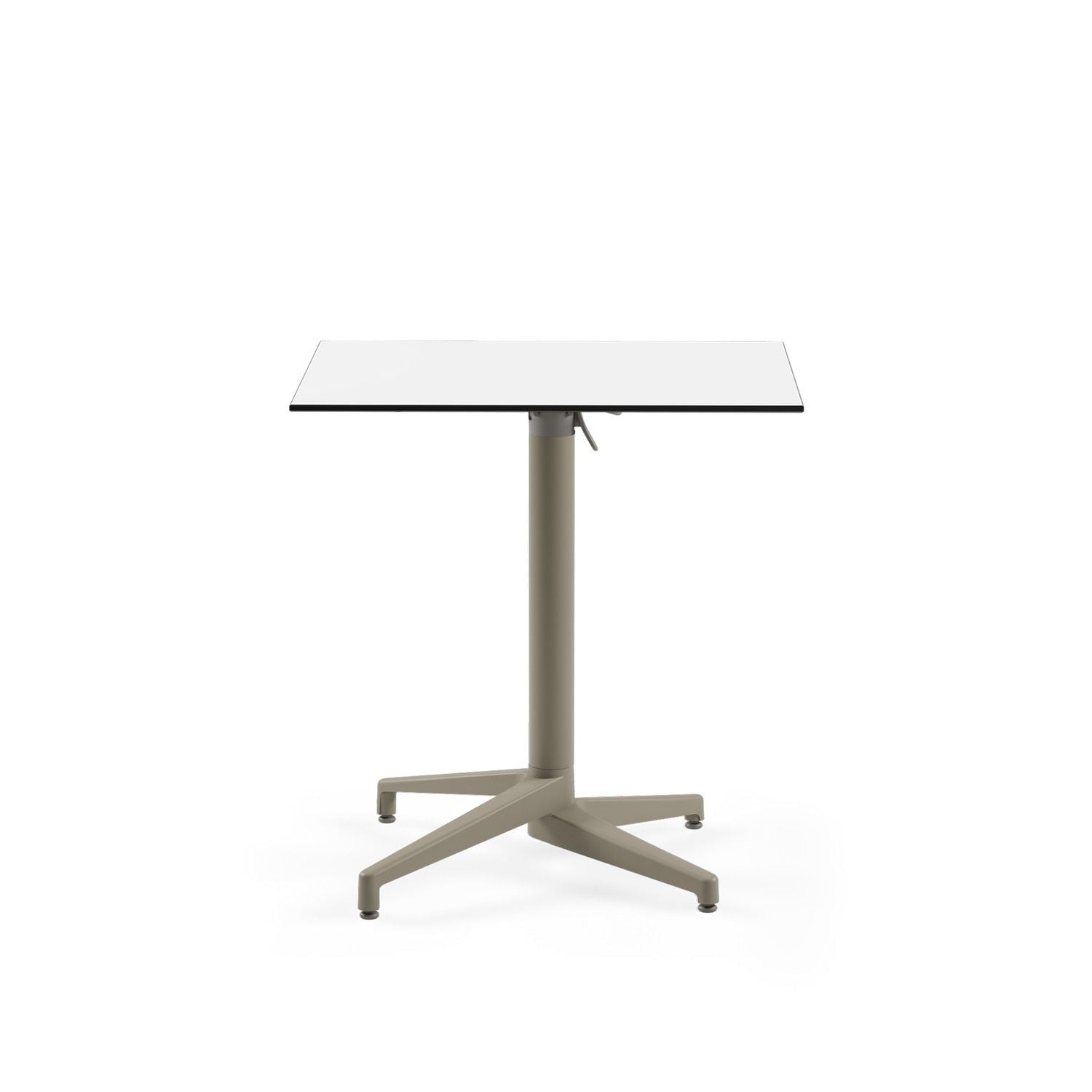 Katlanır Paslanmaz Beyaz Compact Mutfak Masası 77x77
