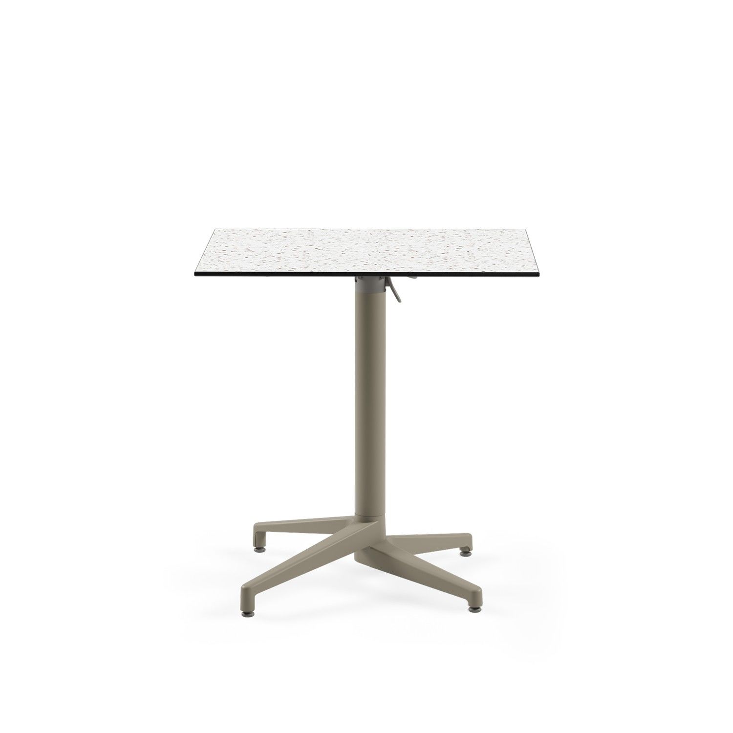 Terrazzo Compact Katlanır Paslanmaz Otel Masası 77x77 cm
