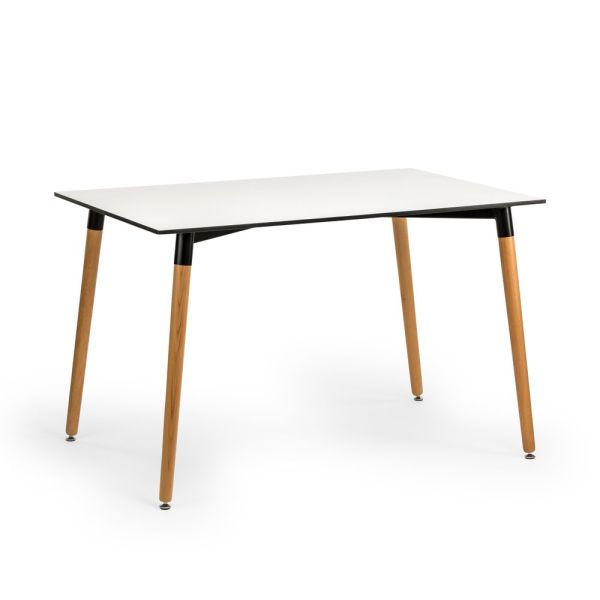 Beyaz Compact Otel Masa Sandalye Takımı 4 Kişilik 120x77 cm