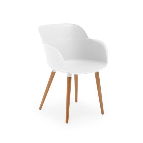 Beyaz Compact Otel Masa Sandalye Takımı 4 Kişilik 120x77 cm