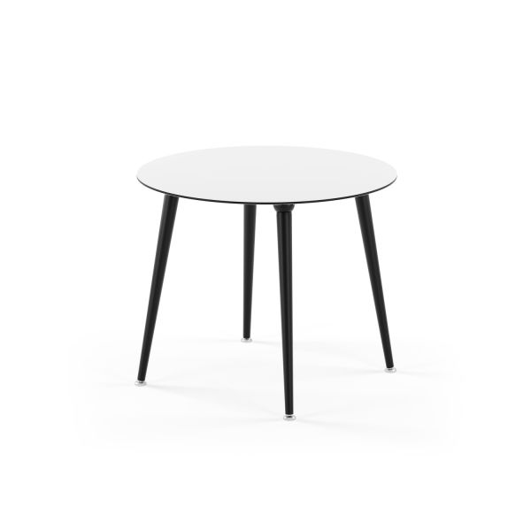 Beyaz Compact Katlanır Yuvarlak Organizasyon Masası 90 cm