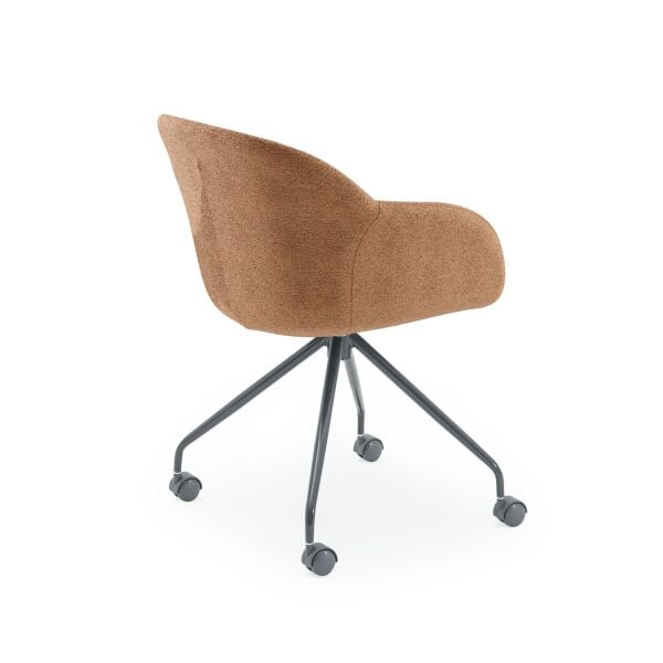 Camel Kumaş Metal Siyah Ayaklı Ofis Çalışma Koltuğu